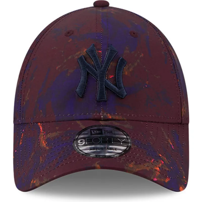 czapki-curva-czerwony-tasma-regulowana-granate-9forty-ray-scape-new-york-yankees-mlb-new-era