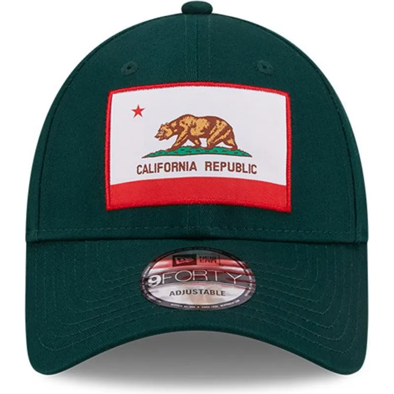 czapki-curva-zielony-tasma-regulowana-9forty-us-state-california-republic-new-era