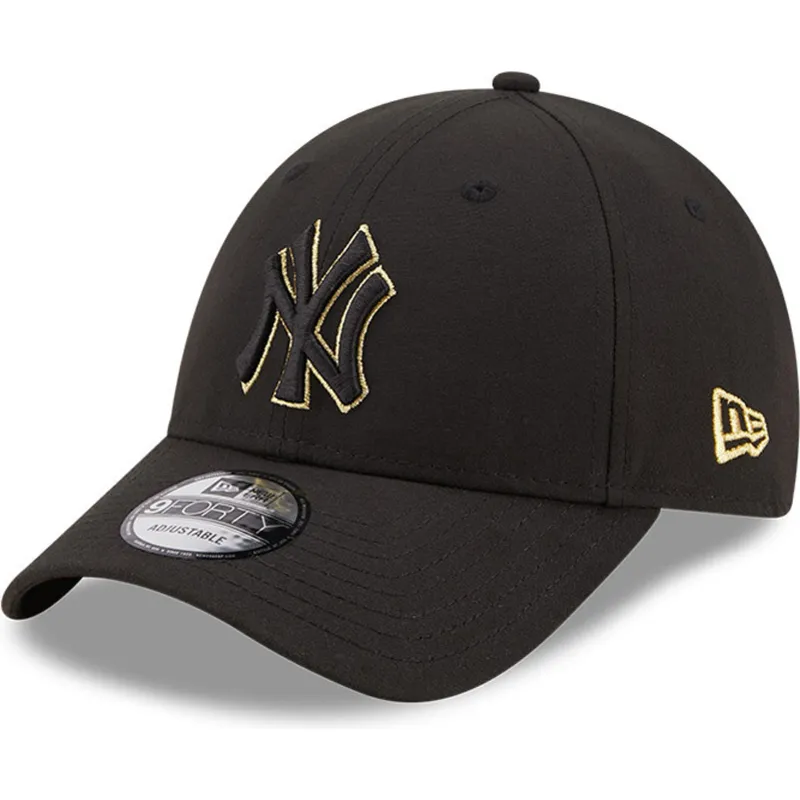 czapki-curva-czarny-tasma-regulowana-9forty-black-and-gold-new-york-yankees-mlb-new-era