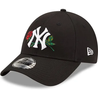 czarna-regulowana-czapka-z-zakrzywionym-daszkiem-9forty-rose-new-york-yankees-mlb-od-new-era