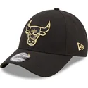 czarna-zakrzywiona-czapka-snapback-9forty-black-and-gold-chicago-bulls-nba-od-new-era