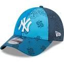 czapki-curva-niebieski-tasma-regulowana-9forty-paisley-print-new-york-yankees-mlb-new-era