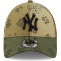 czapki-curva-zielony-tasma-regulowana-9forty-paisley-print-new-york-yankees-mlb-new-era
