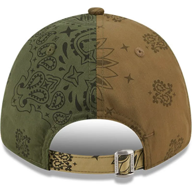 czapki-curva-zielony-tasma-regulowana-9forty-paisley-print-new-york-yankees-mlb-new-era