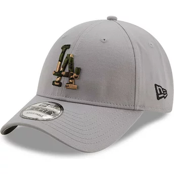 Szara czapka z regulowanym zakrzywieniem 9FORTY Camo Infill Los Angeles Dodgers MLB od New Era