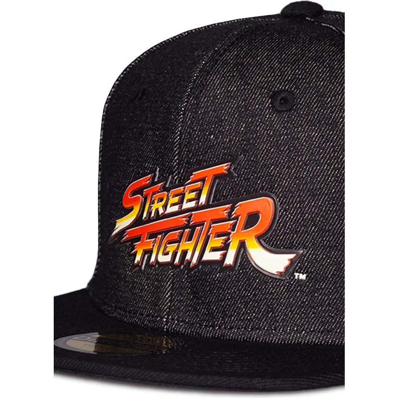 czarna-plaska-czapka-snapback-street-fighter-logo-od-difuzed