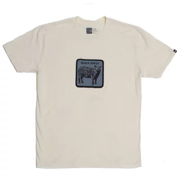 Beżowy t-shirt z krótkim rękawem z owcą Black Sheep Herd Me The Farm od Goorin Bros.