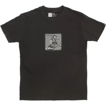 Czarna koszulka z krótkim rękawem z koniem, Stallion Very Stable The Farm od Goorin Bros.