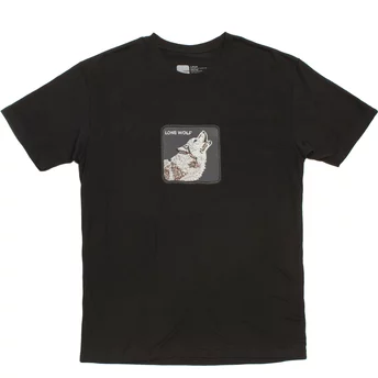 Czarna koszulka z krótkim rękawem z wilkiem Lone Wolf Lobo Solitario Pawsome The Farm od Goorin Bros.