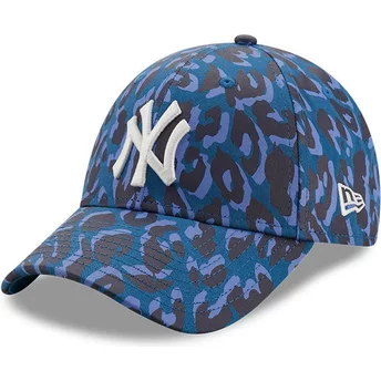 Regulowana niebieska czapka z daszkiem 9FORTY All Over Camo w kamuflażu New York Yankees MLB od New Era