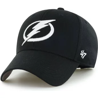 Czarna, regulowana czapka z daszkiem MVP Tampa Bay Lightning NHL marki 47 Brand
