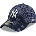 czapki-curva-granatowy-tasma-regulowana-9forty-paisley-print-new-york-yankees-mlb-new-era