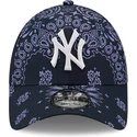 czapki-curva-granatowy-tasma-regulowana-9forty-paisley-print-new-york-yankees-mlb-new-era