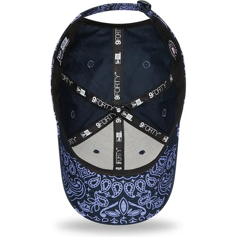 czapki-curva-granatowy-tasma-regulowana-9forty-paisley-print-new-york-yankees-mlb-new-era