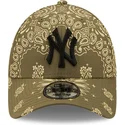 czapki-curva-zielony-tasma-regulowana-9forty-paisley-print-new-york-yankees-mlb-new-era