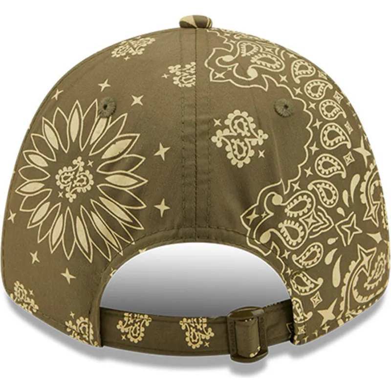 czapki-curva-zielony-tasma-regulowana-9forty-paisley-print-new-york-yankees-mlb-new-era