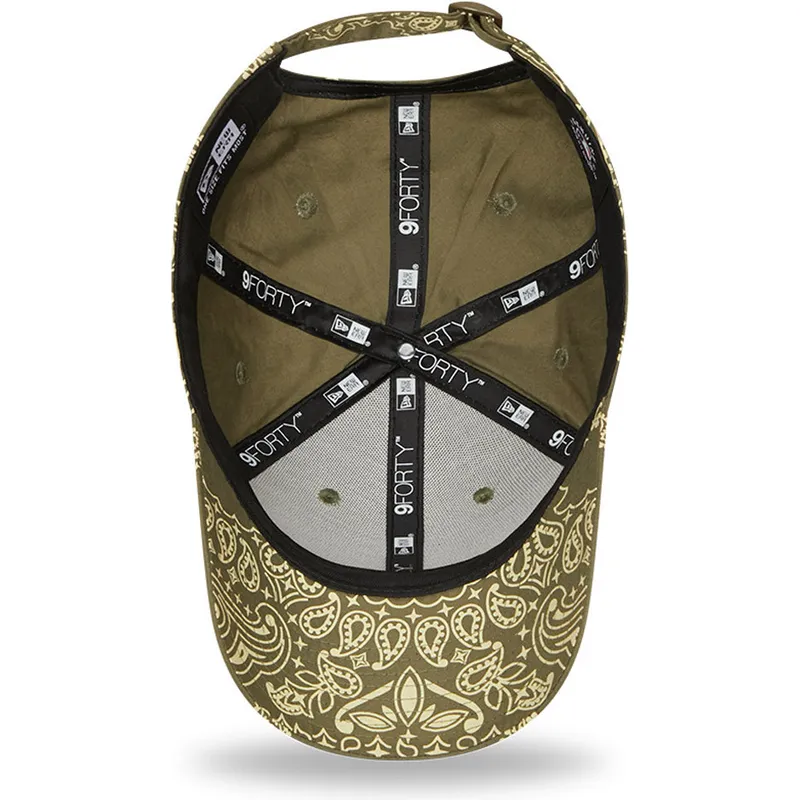czapki-curva-zielony-tasma-regulowana-9forty-paisley-print-new-york-yankees-mlb-new-era