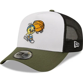 czapka-trucker-biala-czarna-i-zielona-a-frame-character-sports-z-tweety-looney-tunes-od-new-era