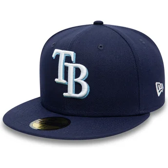 Granatowa, dopasowana czapka z daszkiem 59FIFTY AC Perf Tampa Bay Rays MLB od New Era