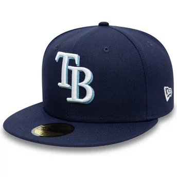 Granatowa, regulowana czapka z daszkiem 59FIFTY AC Perf Tampa Bay Rays MLB od New Era