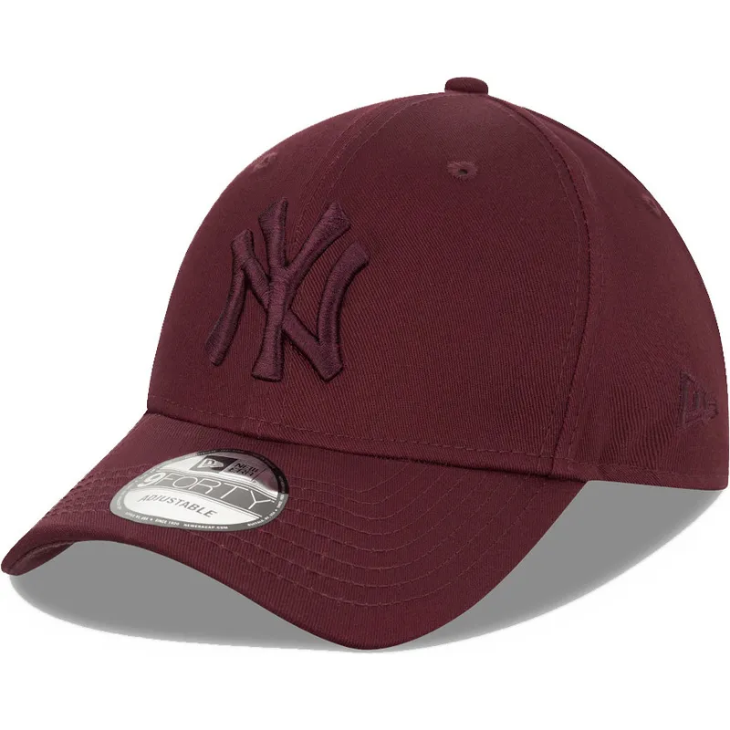 czapki-curva-czerwony-snapback-granate-granate-9forty-league-essential-new-york-yankees-mlb-new-era