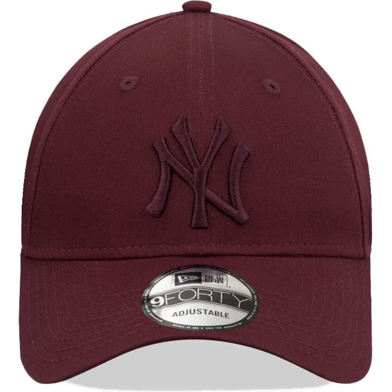 czapki-curva-czerwony-snapback-granate-granate-9forty-league-essential-new-york-yankees-mlb-new-era