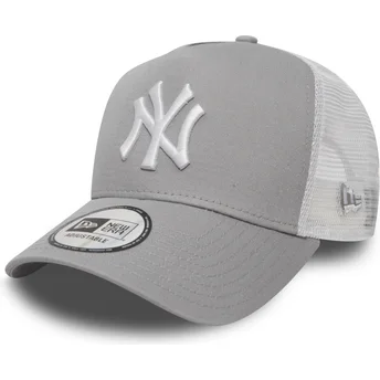 czapka-trucker-szara-dla-chlopca-a-frame-clean-new-york-yankees-mlb-new-era