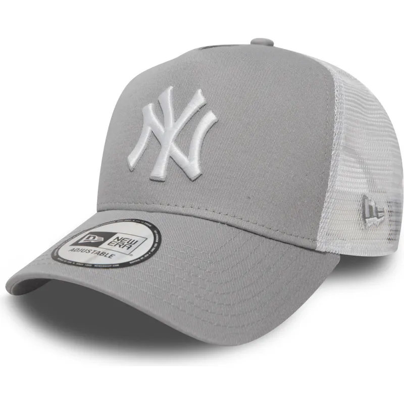 czapka-trucker-szara-dla-chlopca-a-frame-clean-new-york-yankees-mlb-new-era
