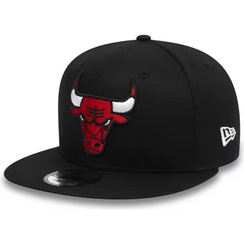 Czarna, płaska czapka snapback 9FIFTY Chicago Bulls NBA od New Era