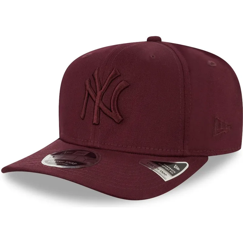 czapki-curva-czerwony-snapback-granate-granate-9fifty-stretch-snap-new-york-yankees-mlb-new-era