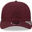 czapki-curva-czerwony-snapback-granate-granate-9fifty-stretch-snap-new-york-yankees-mlb-new-era
