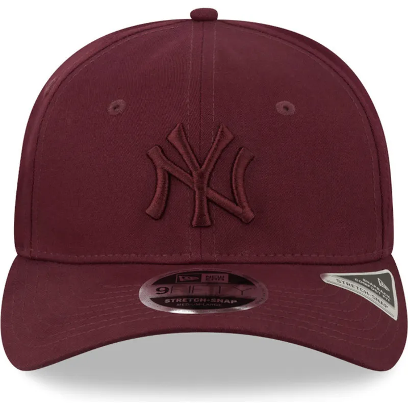 czapki-curva-czerwony-snapback-granate-granate-9fifty-stretch-snap-new-york-yankees-mlb-new-era