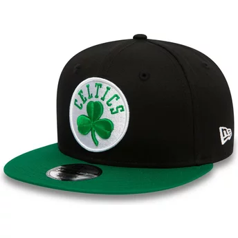 Czarna i zielona płaska czapka snapback 9FIFTY Boston Celtics NBA od New Era