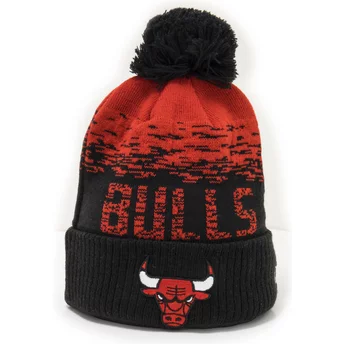 Czarno-czerwony czapka z pomponem Sport Cuff Chicago Bulls NBA od New Era