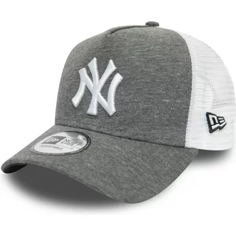 Szara i biała ciemna czapka trucker A Frame Jersey Essential z New York Yankees MLB od New Era