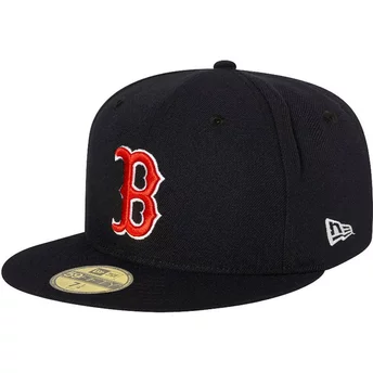 Niebieska, morska, regulowana czapka z daszkiem 59FIFTY AC Perf Boston Red Sox MLB od New Era