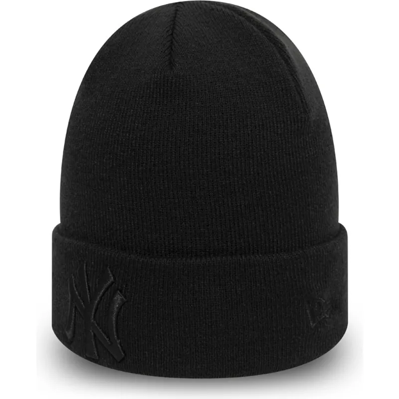 czarna-czapka-z-czarnym-logo-essential-cuff-new-york-yankees-mlb-new-era