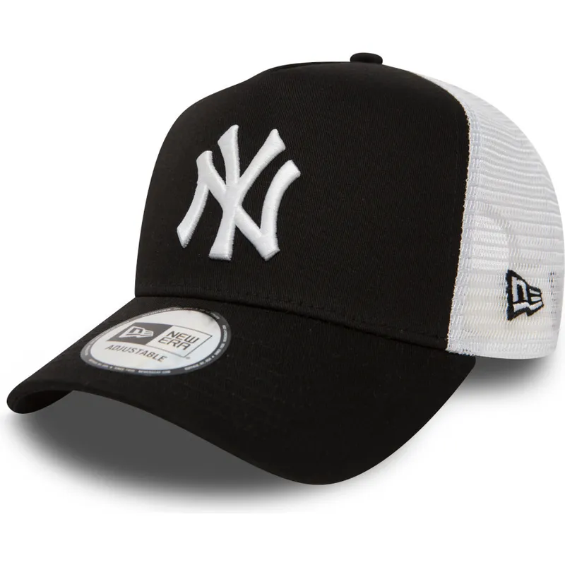czapka-trucker-czarna-dla-chlopca-a-frame-clean-new-york-yankees-mlb-new-era