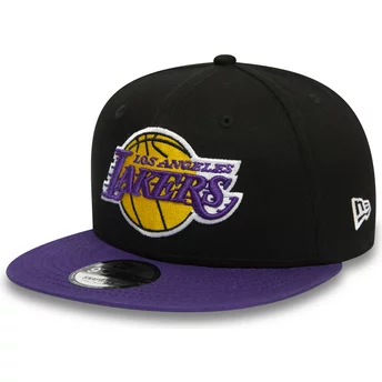 Czarna i fioletowa płaska czapka snapback 9FIFTY Los Angeles Lakers NBA od New Era