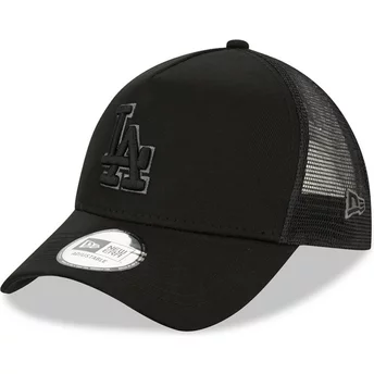 Czarna czapka typu trucker z czarnym logo 9FORTY A Frame Los Angeles Dodgers MLB od New Era