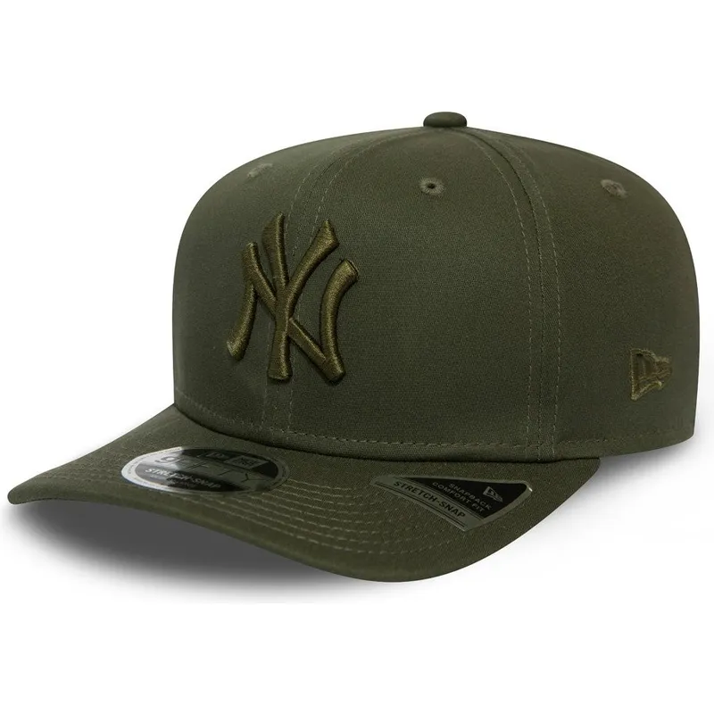 czapki-curva-zielony-snapback-9fifty-stretch-snap-league-essential-new-york-yankees-mlb-new-era