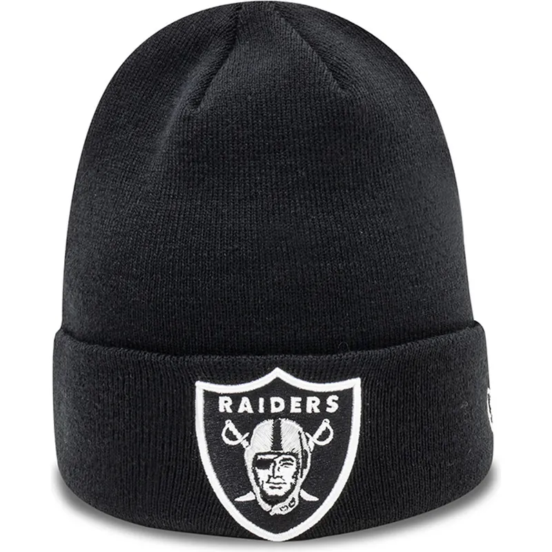 czarna-czapka-essential-cuff-las-vegas-raiders-nfl-new-era