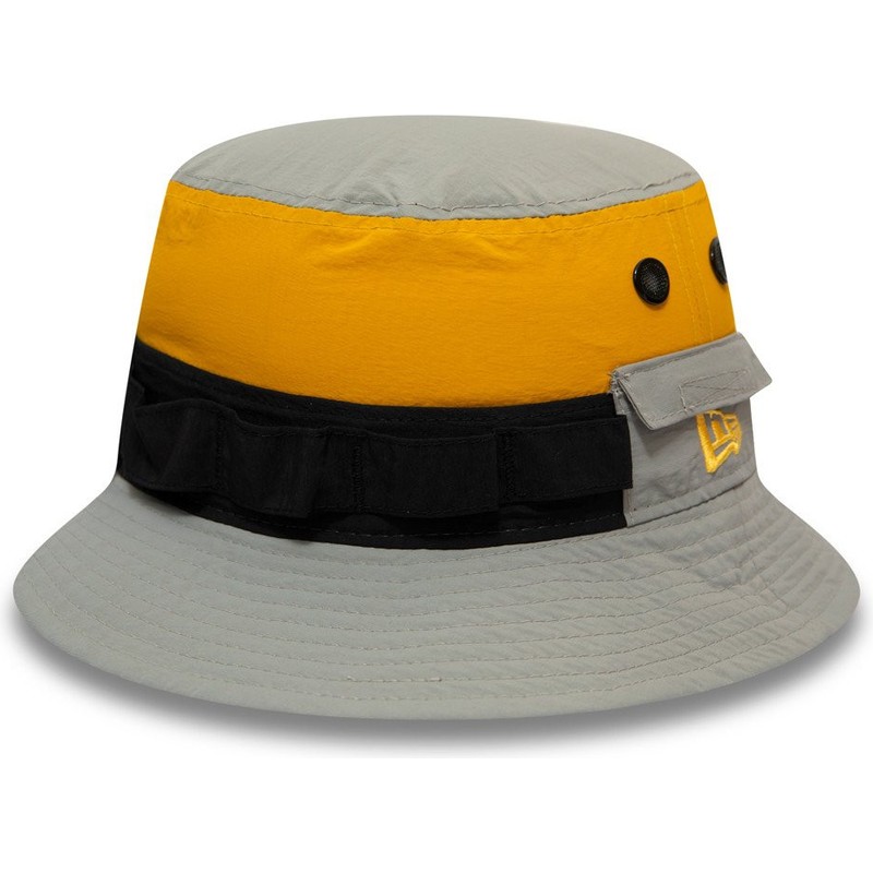 new-era-panelled-adventure-grey-yellow-and-black-bucket-hat