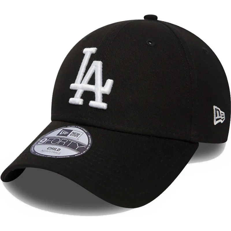 czarna-regulowana-czapka-z-daszkiem-dla-dziecka-9forty-league-essential-los-angeles-dodgers-mlb-new-era