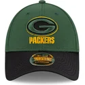 zielono-czarna-czapka-z-zakrzywionym-daszkiem-snapback-9forty-stretch-snap-sideline-road-green-bay-packers-nfl-od-new-era