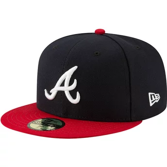 Granatowa i czerwona, regulowana czapka z daszkiem 59FIFTY AC Perf Atlanta Braves MLB od New Era