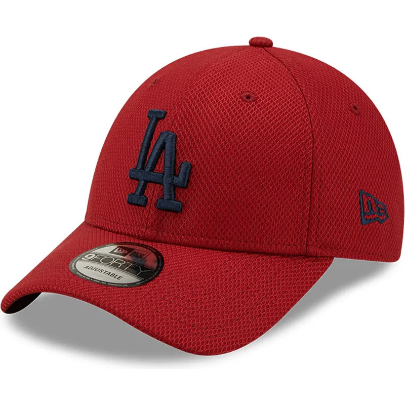 czapki-curva-czerwony-tasma-regulowana-9forty-diamond-era-los-angeles-dodgers-mlb-new-era