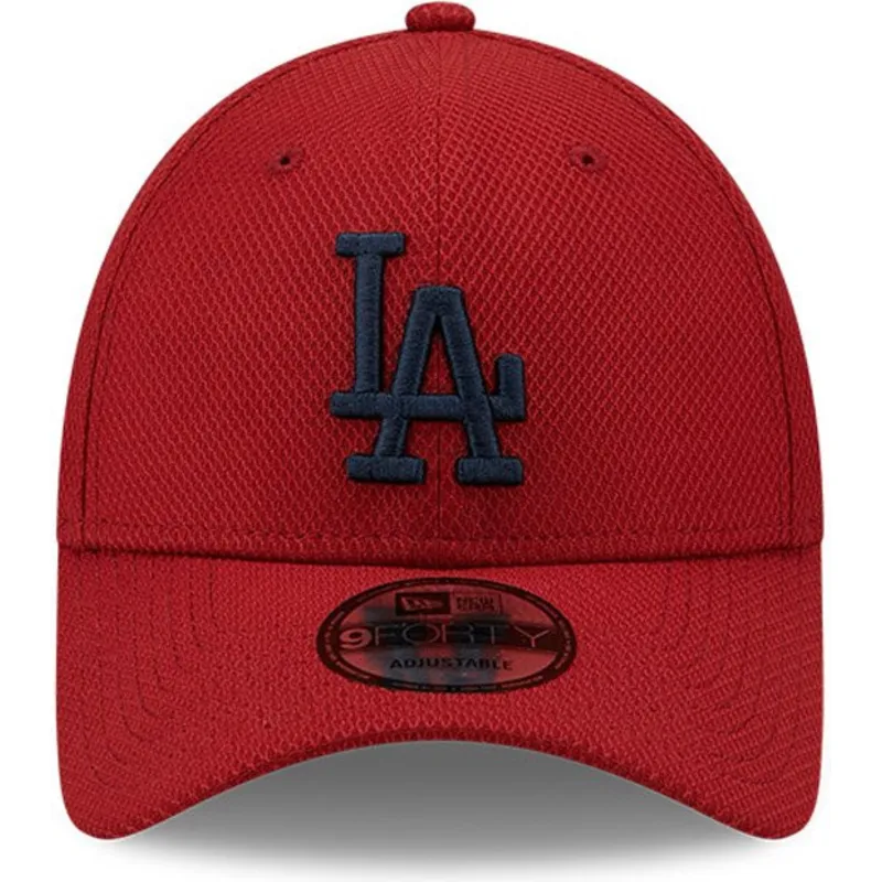 czapki-curva-czerwony-tasma-regulowana-9forty-diamond-era-los-angeles-dodgers-mlb-new-era