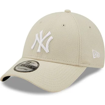Czapki zakrzywiona beżowy taśma regulowana 9FORTY Diamond Era New York Yankees MLB New Era