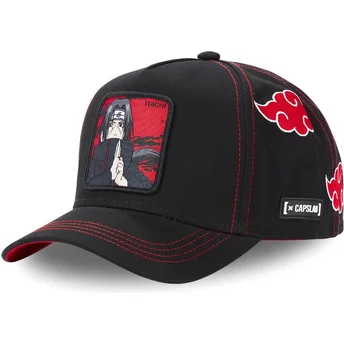 Czarna czapka z zakrzywionym daszkiem snapback Itachi Uchiha AKA2 Naruto od Capslab